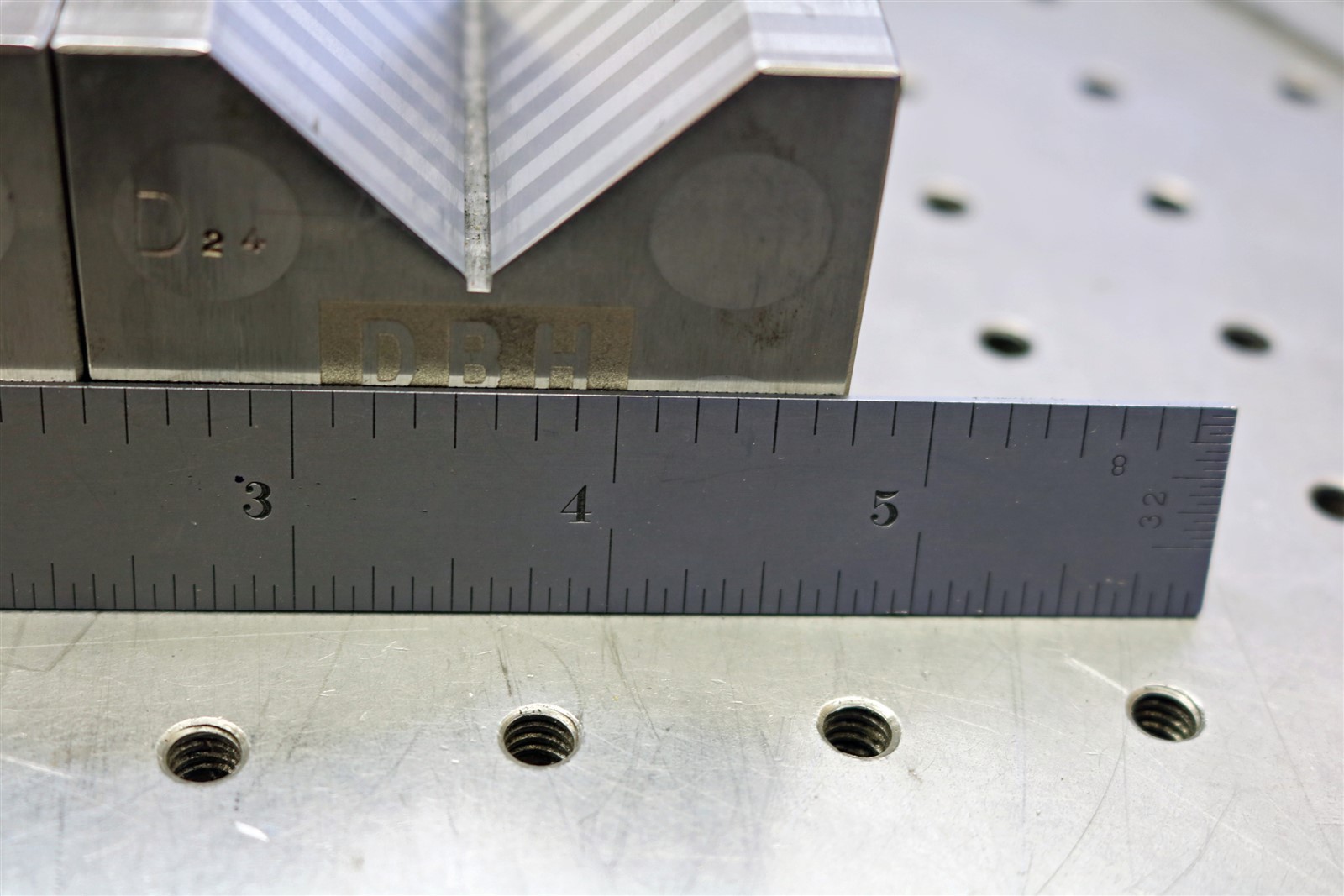 4 Magnet Transfer V-Blocks 45 Deg. & 60 Deg. Nice Shape - - E2863