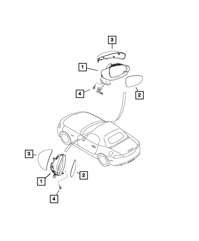 Genuine Mopar Mirror Cap Right 6LD87RSLAA