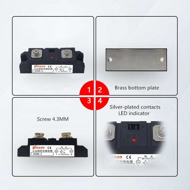 400A industrial grade single-phase solid state relay modular DC-AC SSR-H3 400A