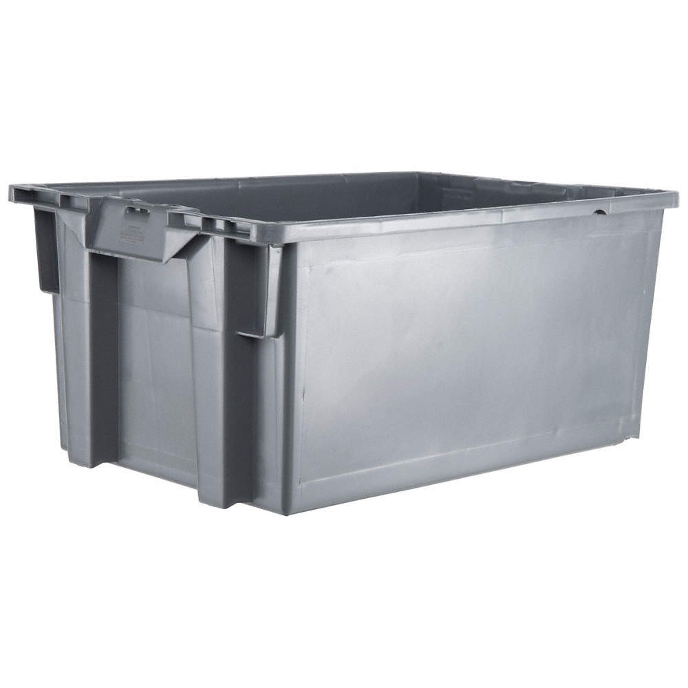 ORBIS GS6040-27 Grey Stack and Nest Ctr,Gray,Solid,Plastic 10E139