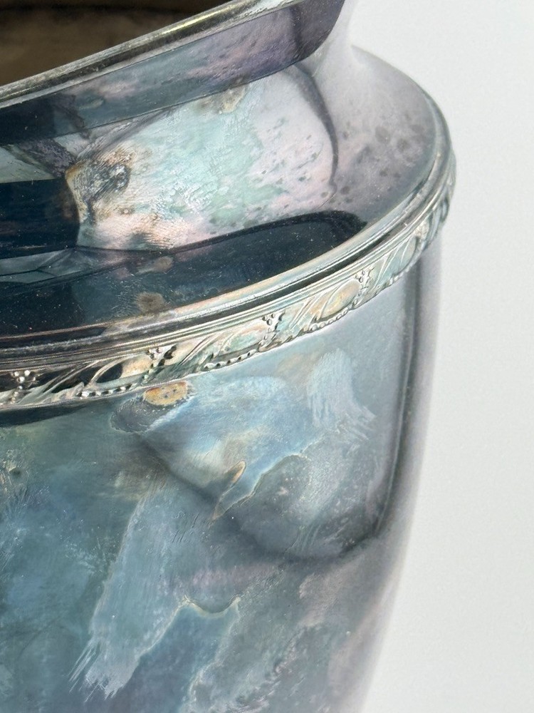 Antique WM Rogers Silverplate Pitcher Evan Dale Pattern Ornate Handle