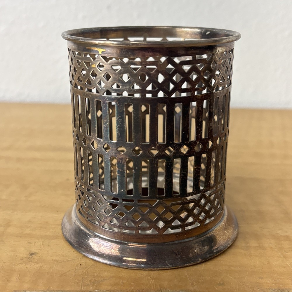 VINTAGE BERNARD RICE'S & SONS SILVERPLATE CANDLE HOLDER APOLLO EPNS # 6153