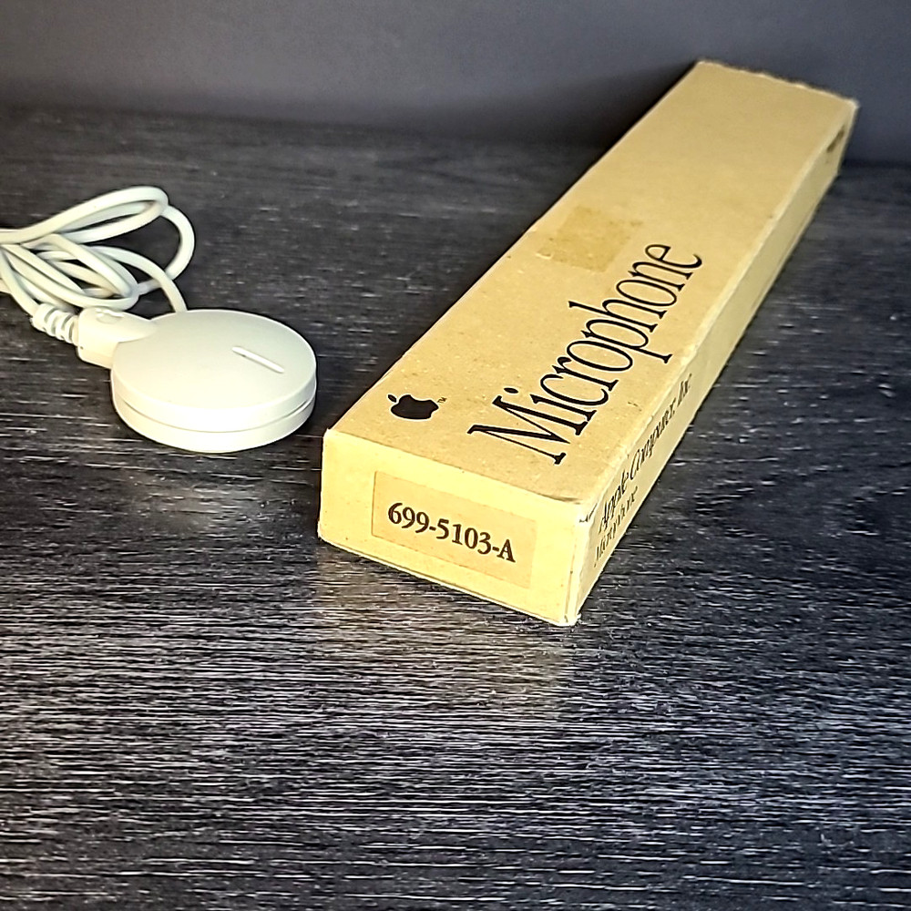 Apple Macintosh Microphone 699-5103-A Mac Accessory 1991 - Tested/Working 🟢