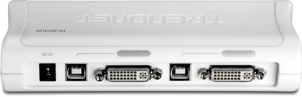 TRENDnet 2-Port DVI/USB KVM Switch Kit with Audio (Includes 2x KVM cables)