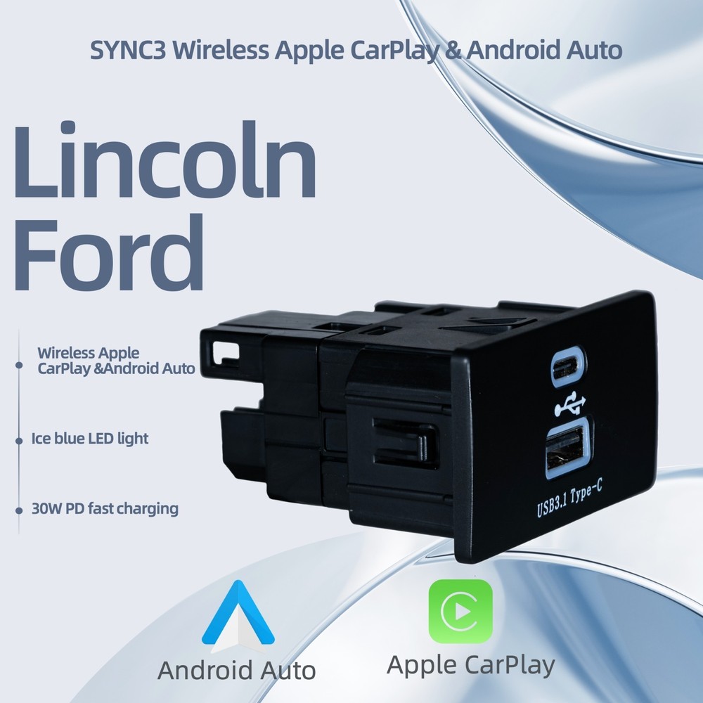 For SYNC 3 Ford Type-C Multimedia Module Interface Hub Wireless Upgraded Version