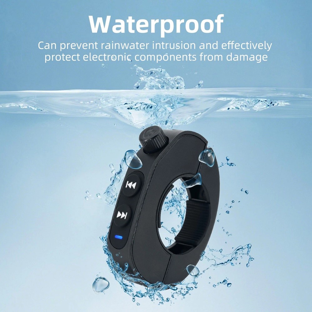 For Motorcycle Bluetooth Media Remote Control Wireless Handlebar Button Black