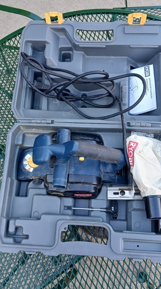 Ryobi Electric Hand Planer Model HPL51 With Case and Attachments