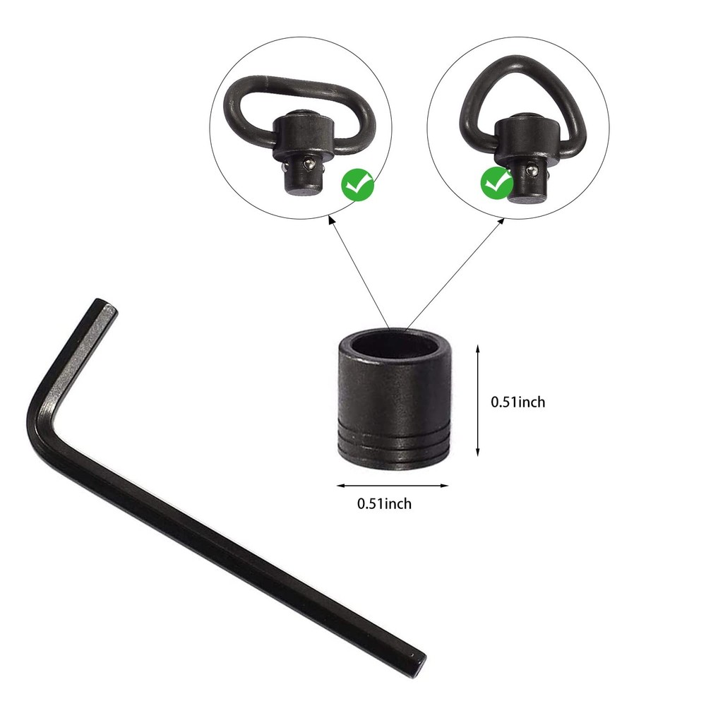 LUAATT Quick Detach Swivels Stud Base Adapter Kit