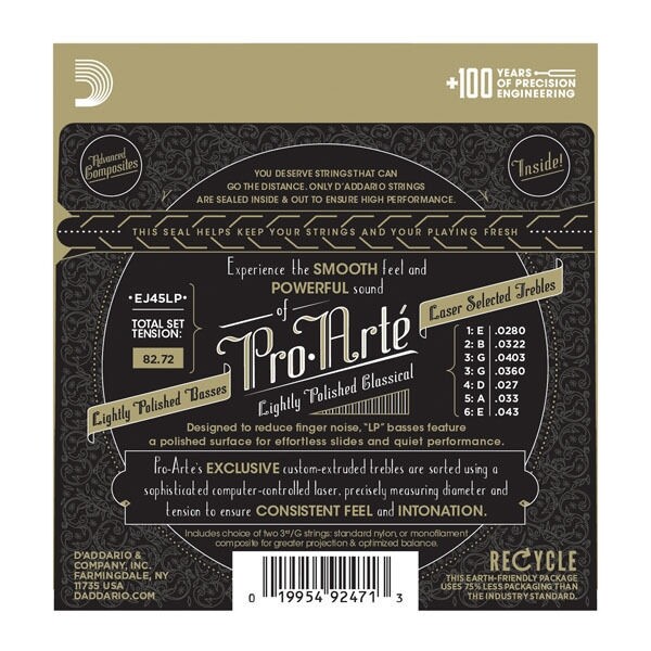 D'Addario EJ45LP Pro-Arte Composites Normal LP Classical Guitar Strings