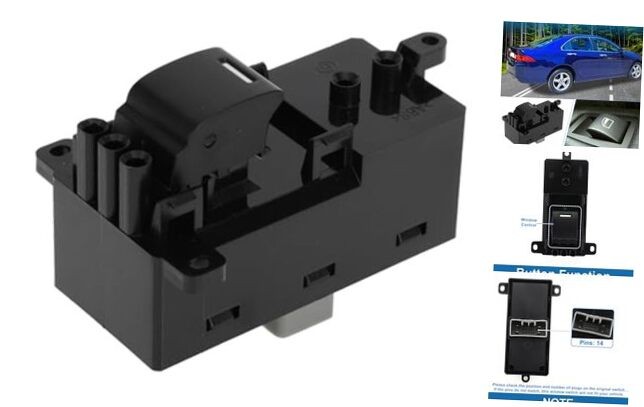 Power Window Switch Rear Passenger Side Window Control Switch for Honda Accord
