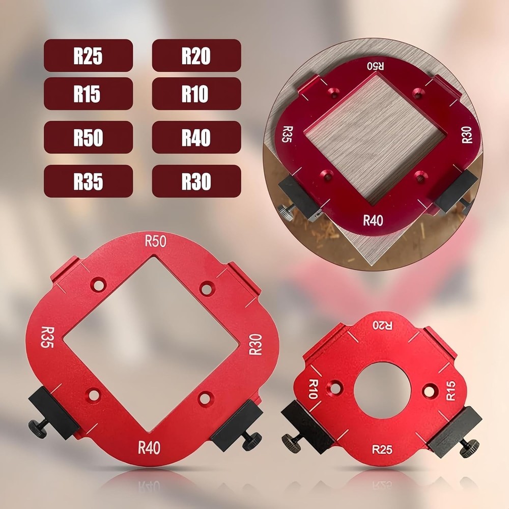 Alloy Corner Radius Template - Adjustable Circle Locator Woodworking Tool