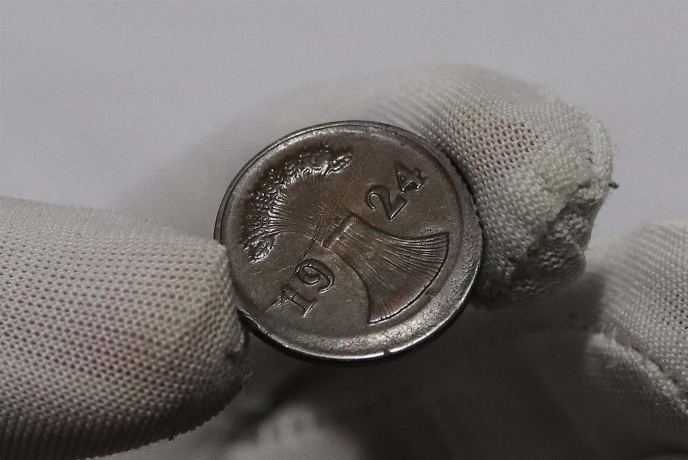 🧭 🇩🇪 GERMANY ERROR COIN WEIMAR 2 PFENNIG OFF CENTRE B88 #Z8041