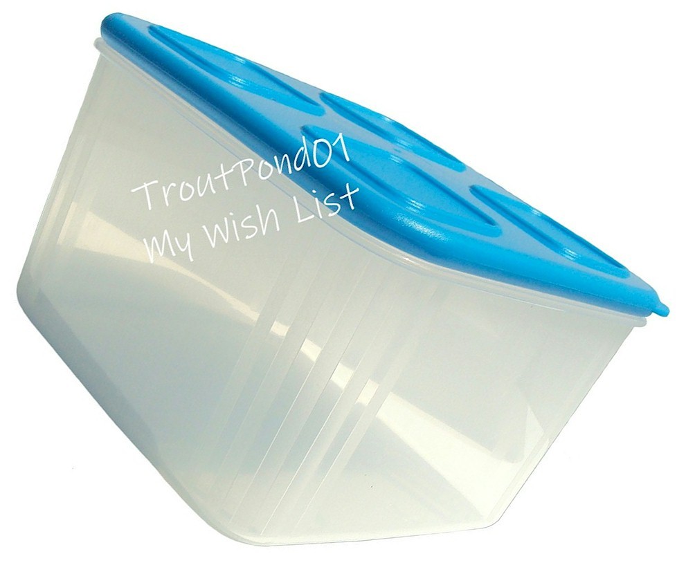 Tupperware ClearMates Clear Mates Square Modular Storage Container 6 3/4c Blue