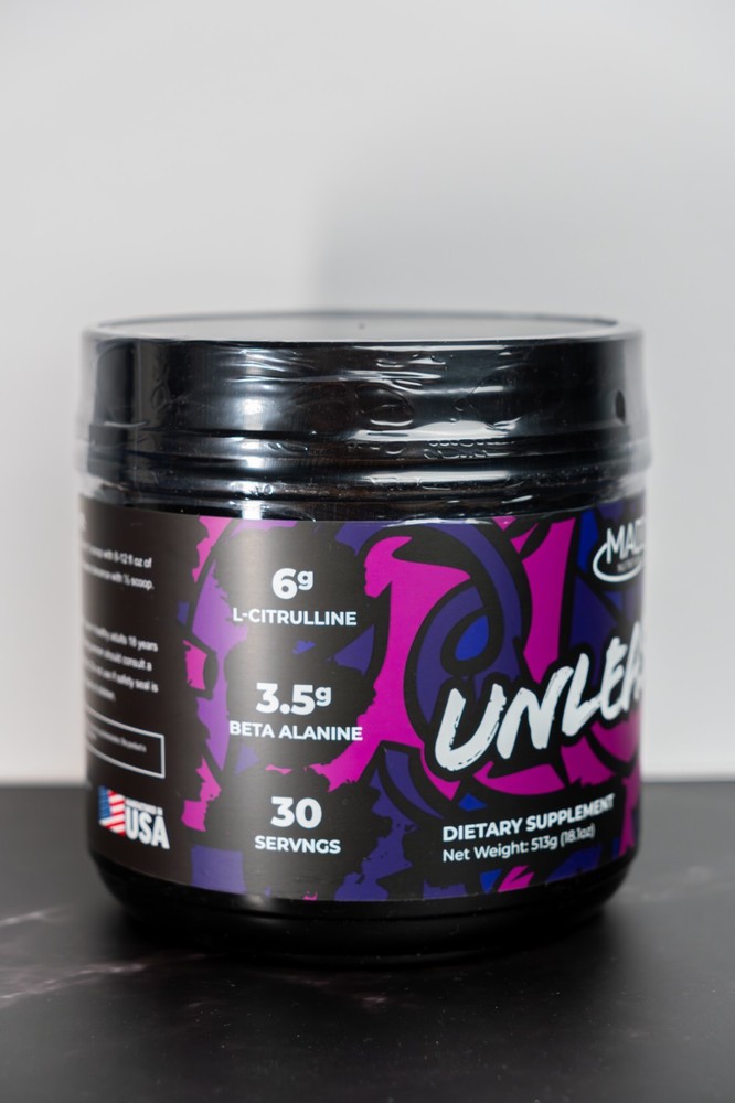 Unleashed Pre-Workout (30 servings) Blue Raspberry, Strength training, Endurance