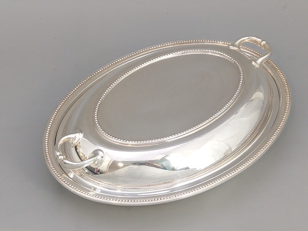 Small Oval Meat Serving Dish Silver-Plated Walker Hall