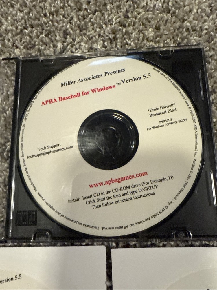 APBA Baseball For Windows Version 5.5 Plus 2010 2011 Seasons CD