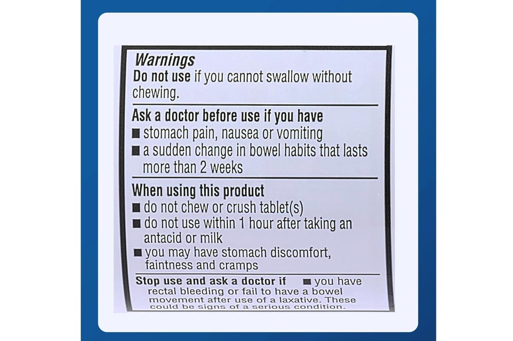Major Laxative Bisacodyl 5mg 1000 Tabs
