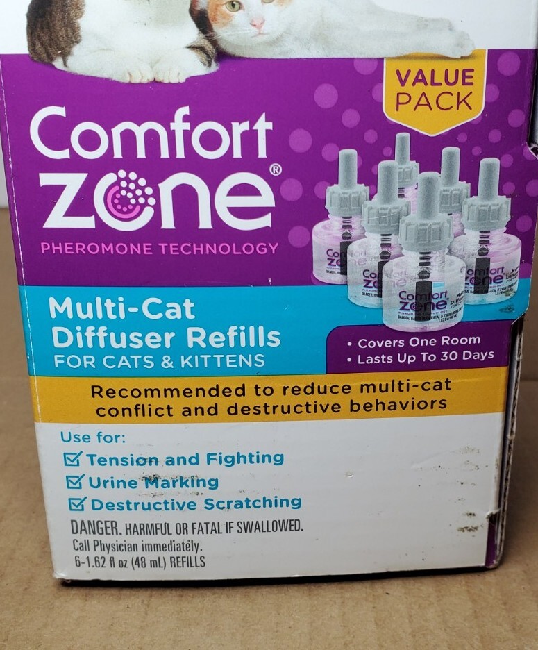 Comfort Zone MultiCat Calming Diffuser Refill for Cat Calming - 4 Pack (READ!)