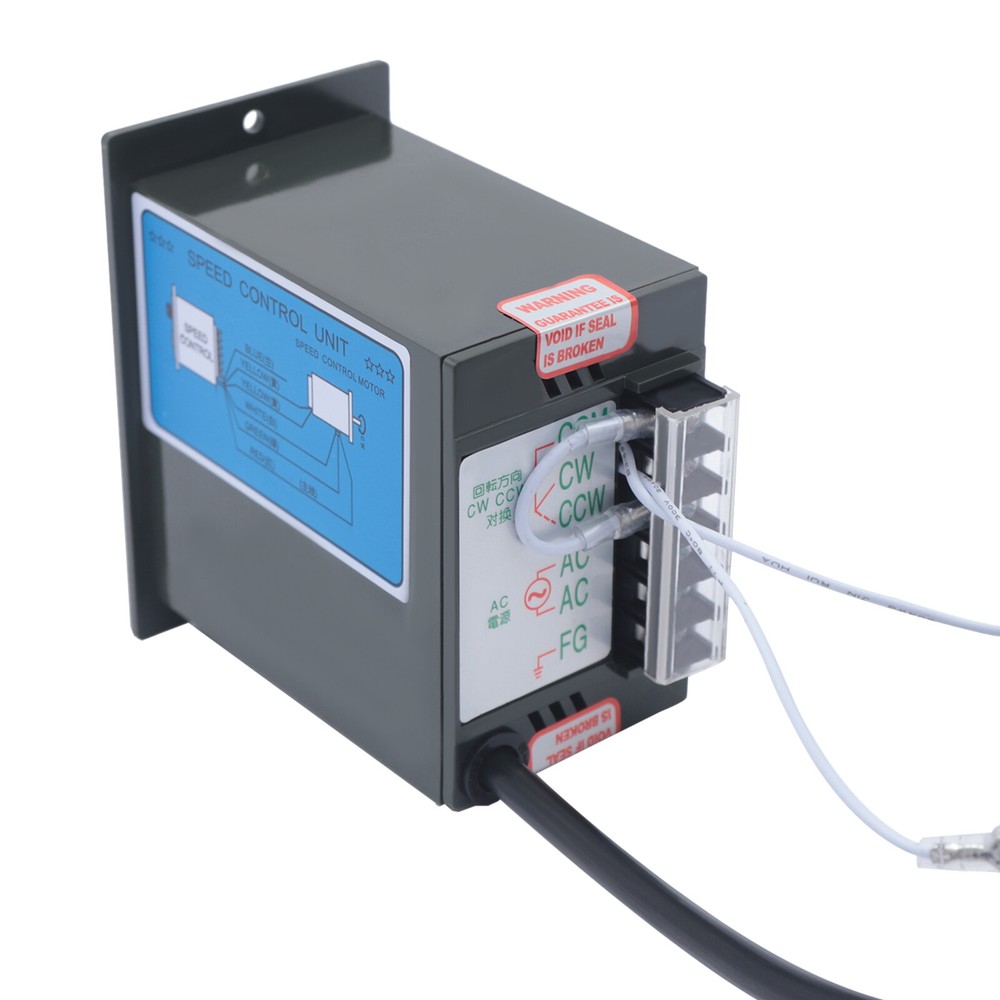 200W 110V AC Gear Motor Electric Variable with Speed Controller Single-phase 20K
