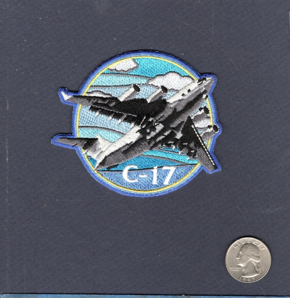 C-17 GLOBEMASTER II USAF AS MAS EAS Airlift Squadron 3" Hat Jacket Patch