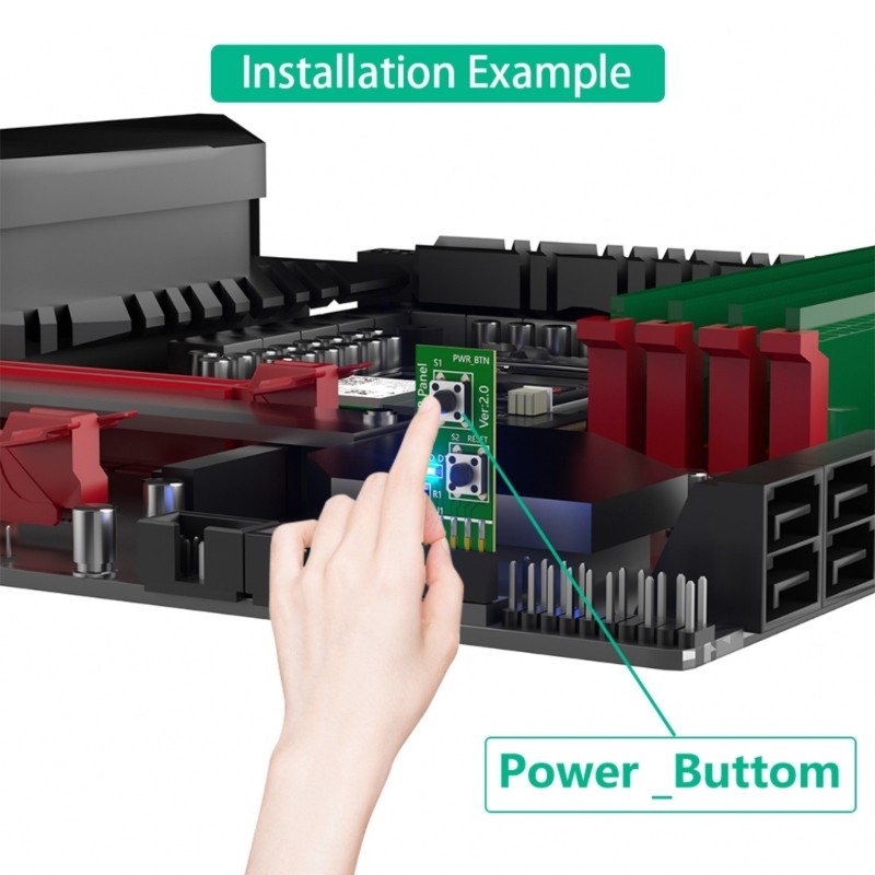 2x5 Pin ResetPower ONOFF Switches Board Adapter for Computer Connection