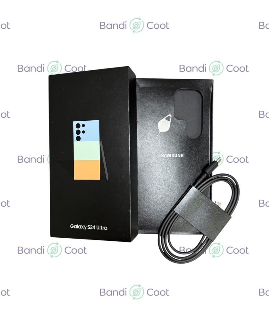 Samsung Original Galaxy S24 Ultra Empty Box - Charging Cable & SIM Pin Optional