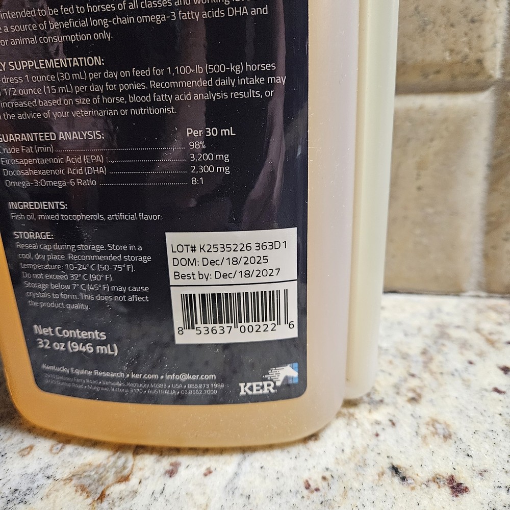 KER EO-3 Equine Omega-3 Supplement, 32oz