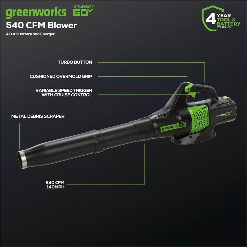 Greenworks 60V 13" Cordless String Trimmer & Leaf Blower Combo Kit *TOOLS ONLY*