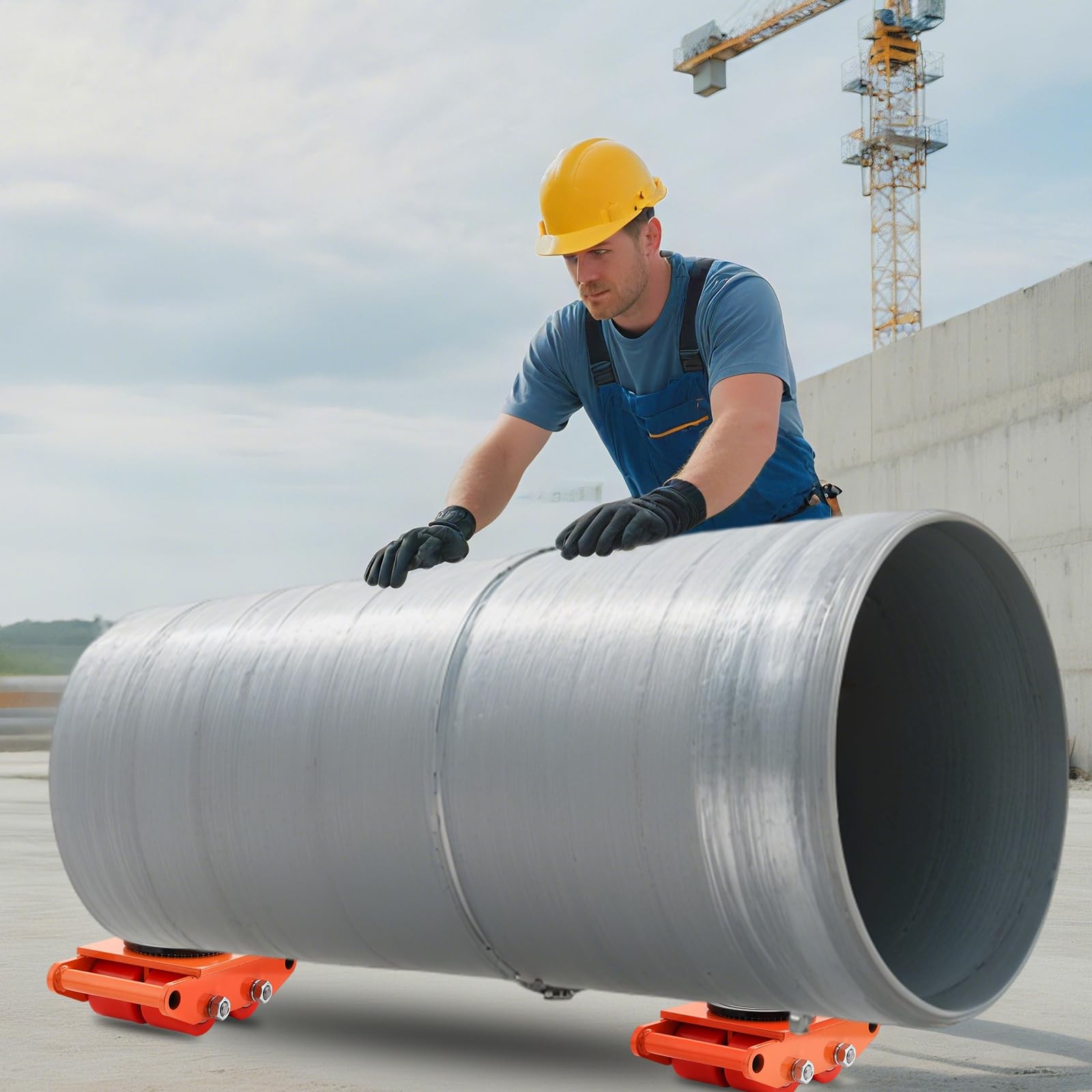 4PCS Machinery Mover 8T/17637lb Heavy Duty Machine Dolly Equipment Roller Skates