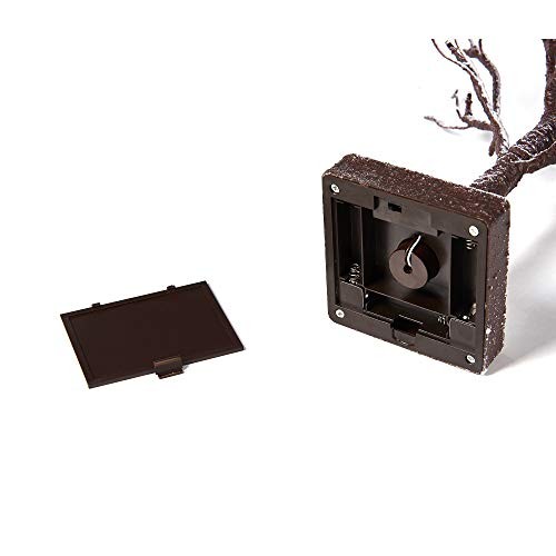 Pre Lit Tabletop Snow Dusted Tree with Timer 24LED 18IN Battery Snow 2 Set