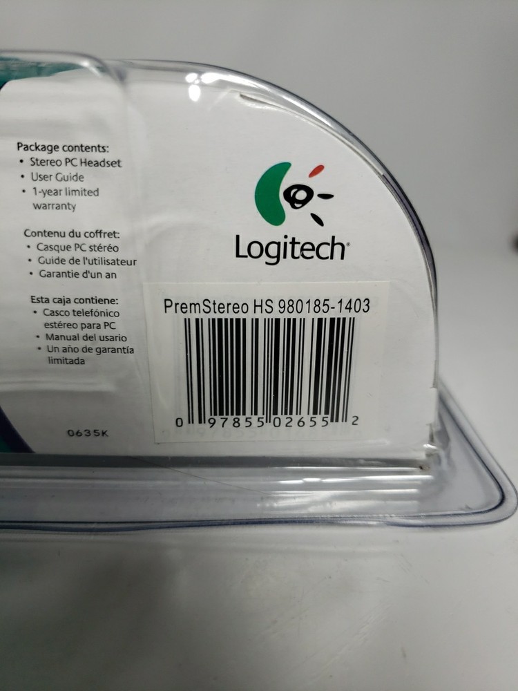 Opened Box Logitech Premium Stereo Headset # 980185-1403