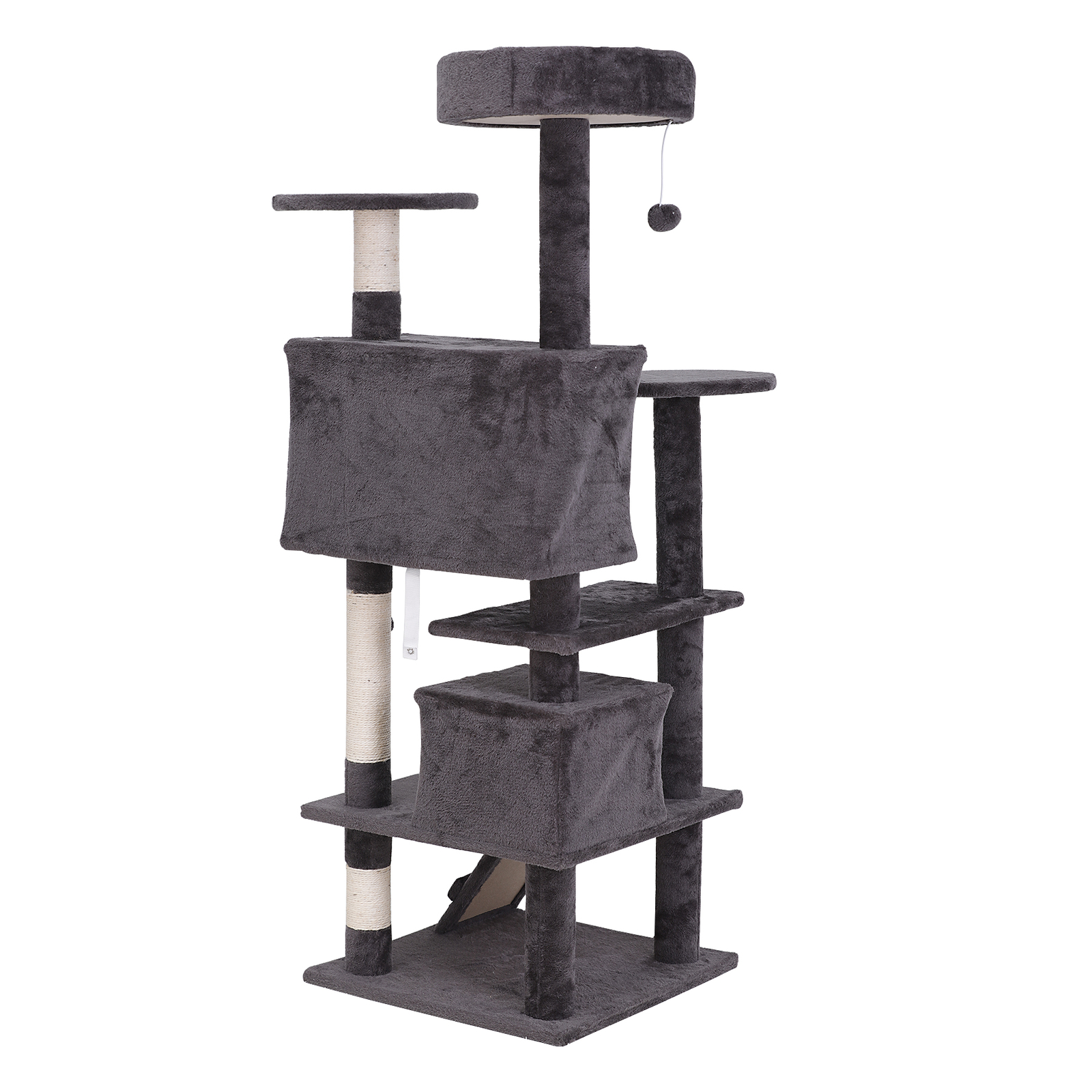 Durable 55" Cat Tree Activity Tower Pet with Scratching Posts Ladders Indoor