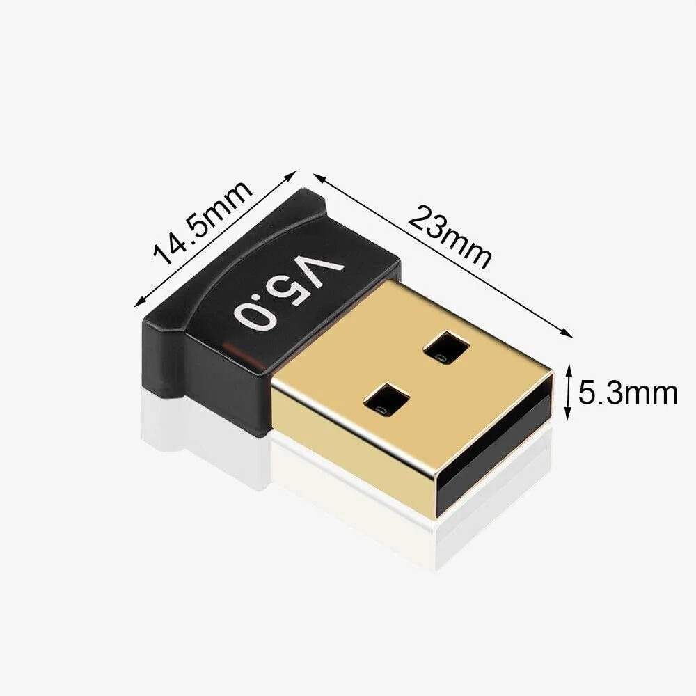 USB Bluetooth 5.0 Wireless Stereo Audio Music Adapter Dongle Receiver For TV PC