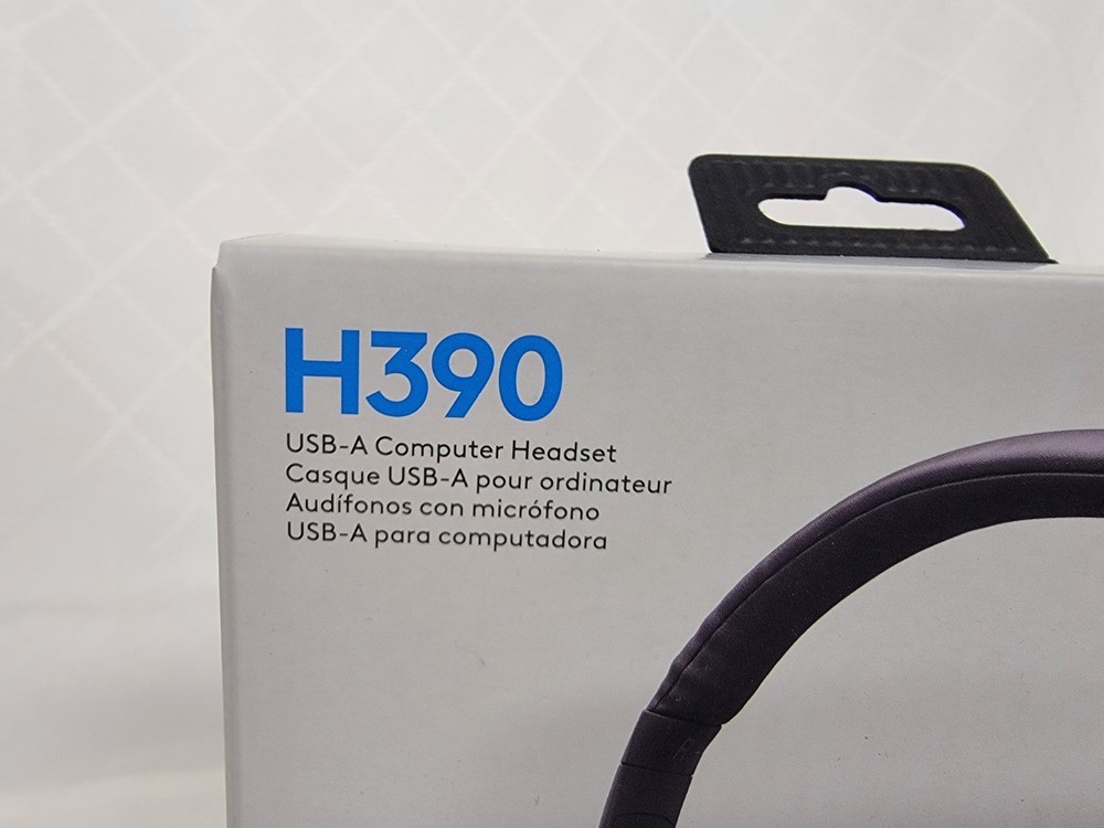 Logitech H390 Black Over the Ear Headset USB Wired - A Computer Headset