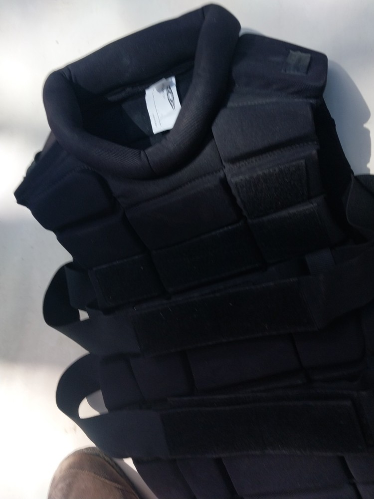 Riot Gear Chest Protector With Shoulder Pads Size Medium