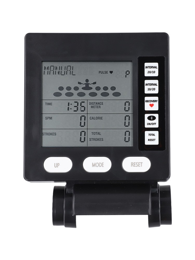 Sleek Black Design Rowing Machine Speedometer Accurate Readings Guaranteed