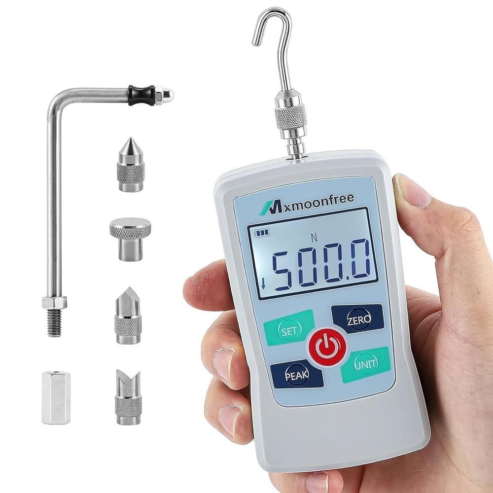 Professional 500N Force Gauge Push Pull Tester - Peak, Auto-Off, Storage Case