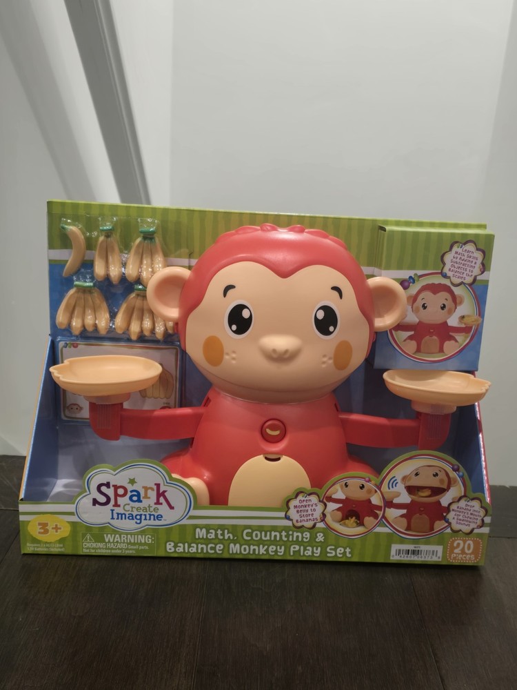 MATH, COUNTING & BALANCE MONKEY PLAY SET-SPARK CREATE IMAGINE. NEW