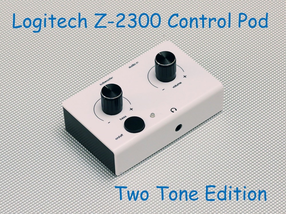 Replacement Control Pod White Over Black for Logitech Z-2300 Computer Speakers