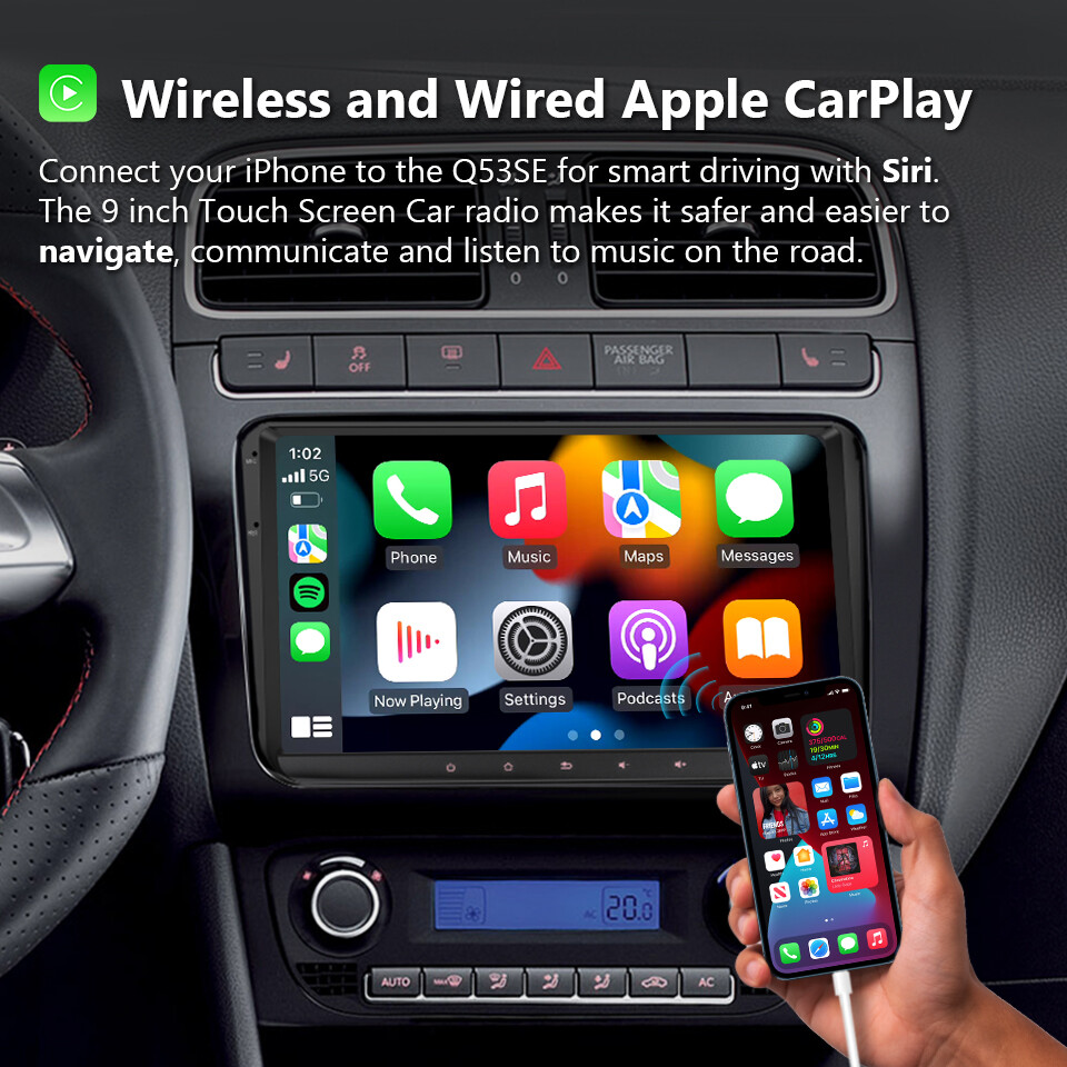 Octa Core 9" Android Car Stereo Radio CarPlay GPS DSP For VW Jetta Passat Golf 6
