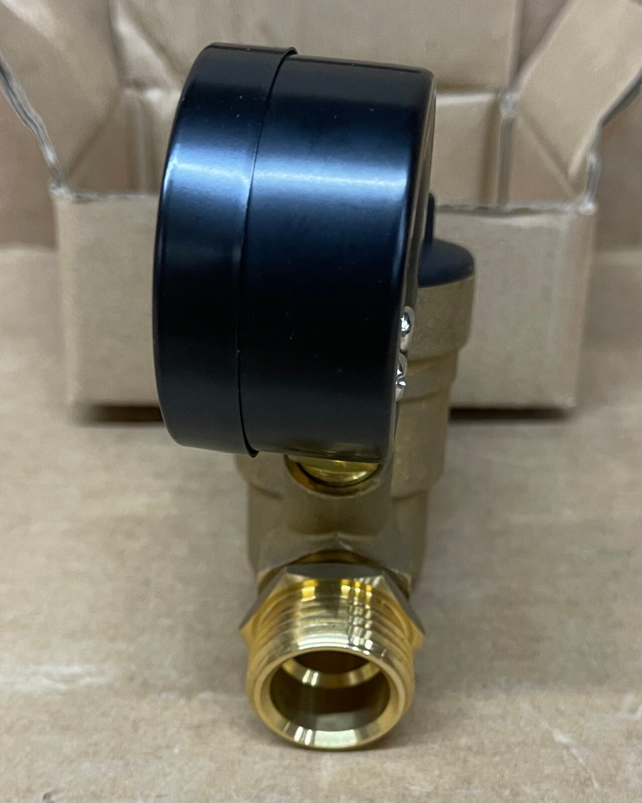 Water Pressure Regulator For RV Lead-free Brass Adjustable Reducer Gauge 3/4"