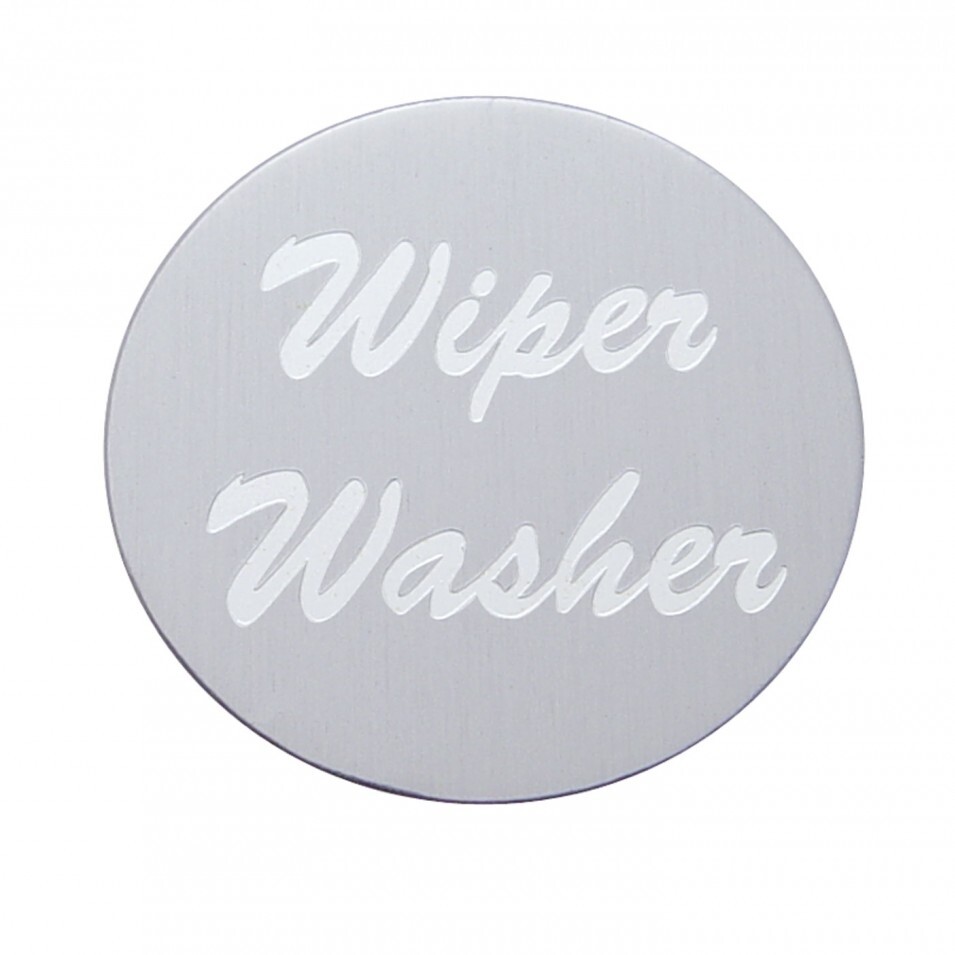 "Wiper/Washer" Dash Knob - Silver Aluminum Sticker