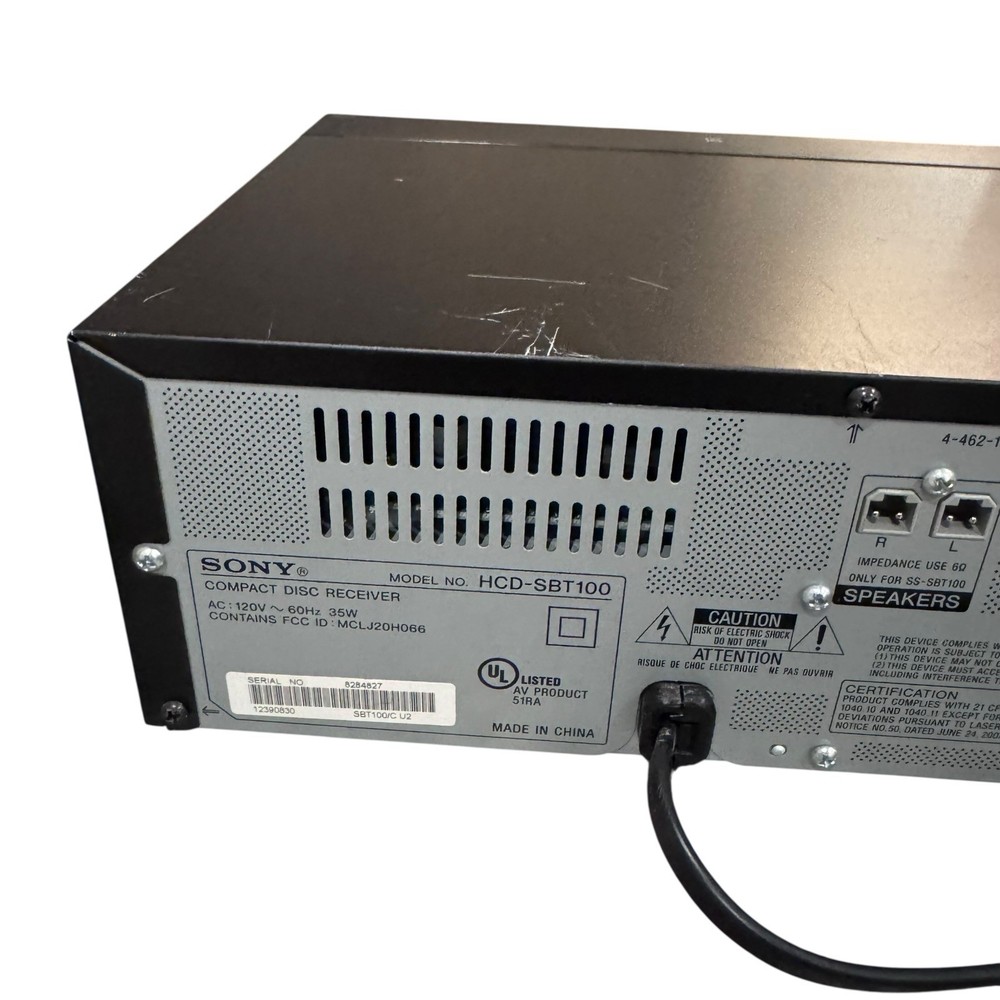 Sony CMT-SBT100 CD Receiver Bluetooth Audio System (No Remote) - TESTED & WORKS