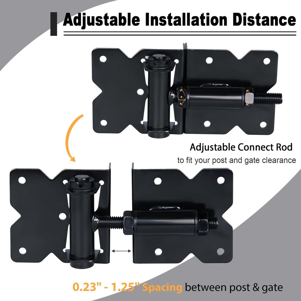 Black 90 Degree Adjustable Self Closing Hardware Hinges for