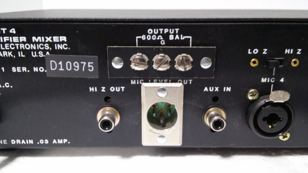 Precision Electronics Inc Preamplifier Mixer Model ST 4 Unit.