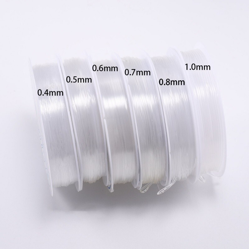 5 Rolls Clear Elastic Crystal Threads Beading Strecth Cords String 0.4~1.0mm