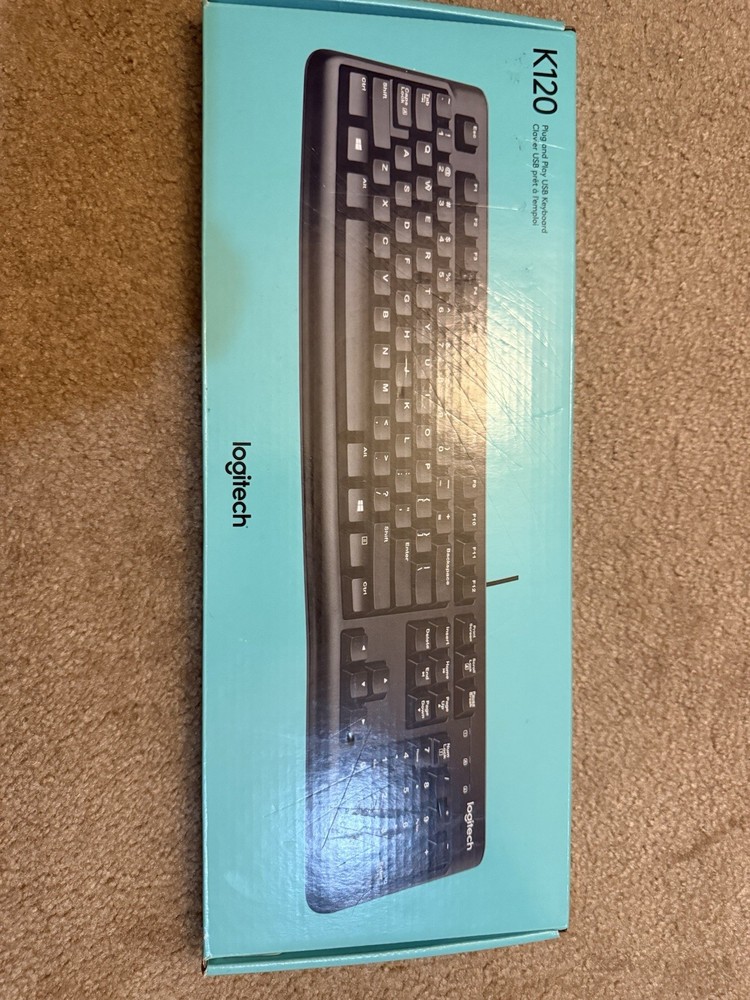 Logitech K120 USB Keyboard for PC - Black