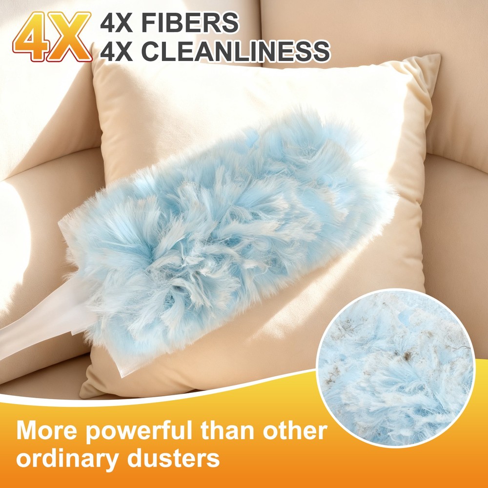 2 Count Yellow Handle Refill, with 20 Blue Dusters