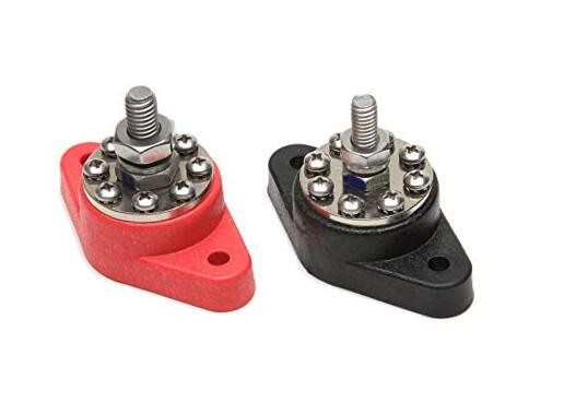 Performance 80116 8-Point Distribution Blocks, Red & Black