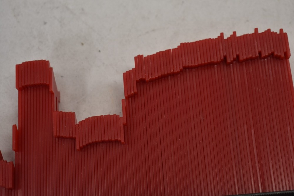 Goxawee 10" Contour Gauge Profile Tool Adjustable Precise Irregular Shape Red